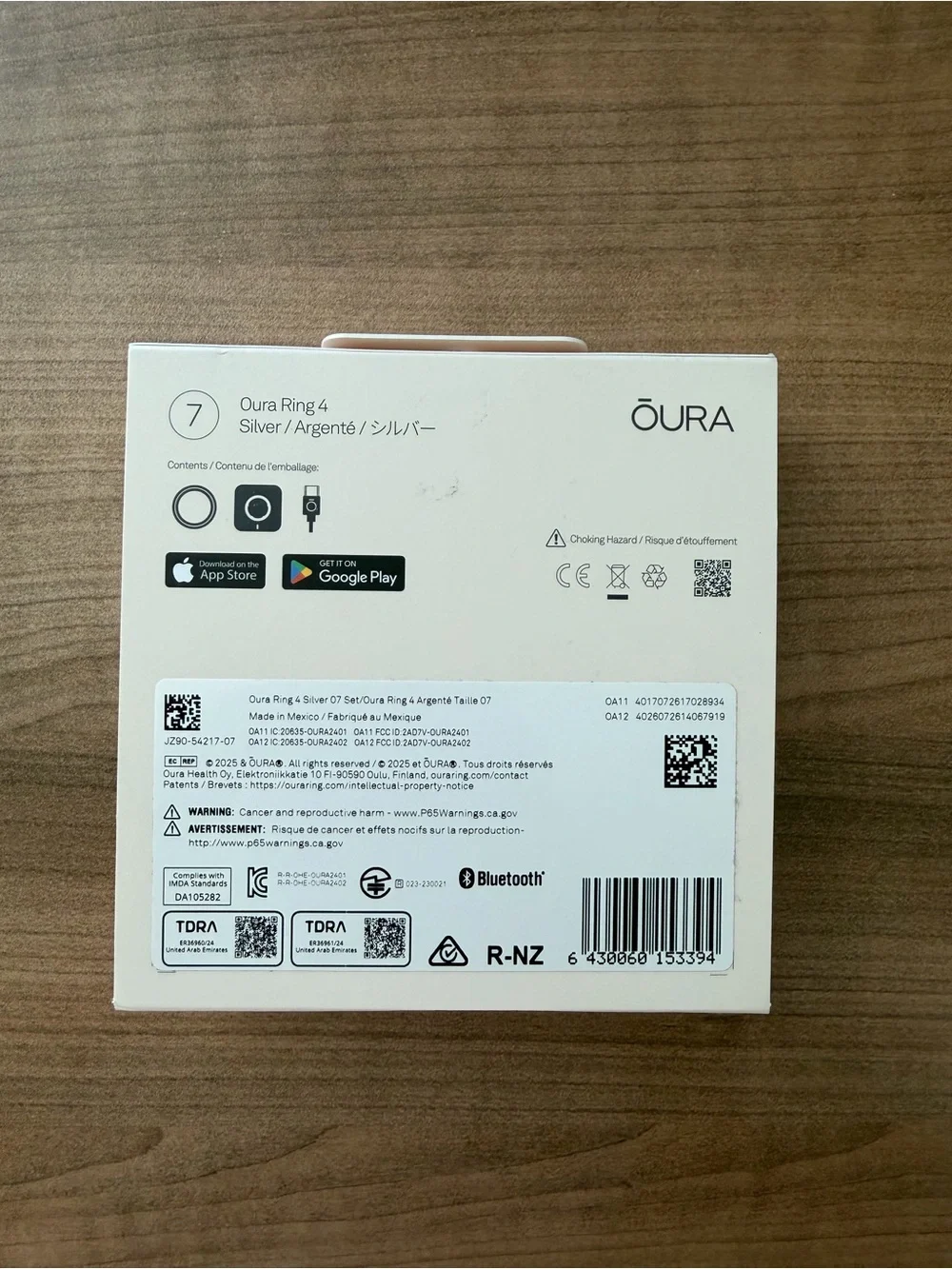 Oura Ring Gen 4 Size 7 Silver BRAND NEW NEVER WORN